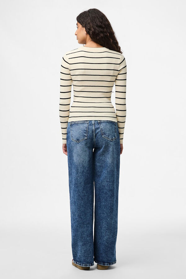 Pieces Jersey fino ajustado gris