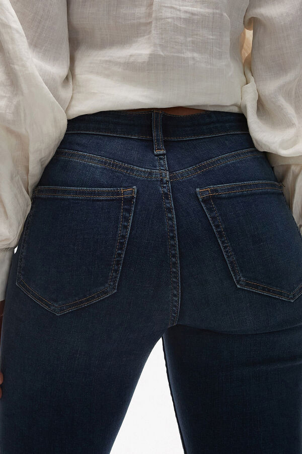 Topshop Jeans flare de tiro alto azul