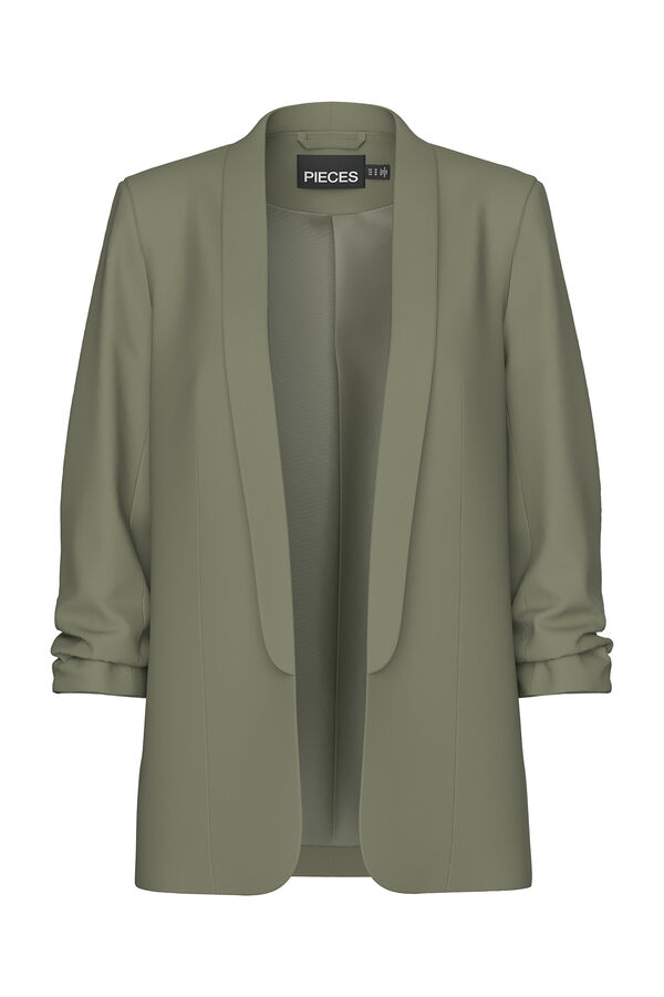 Pieces Blazer con mangas 3/4 verde