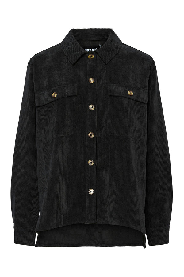Pieces Camisa de pana negro