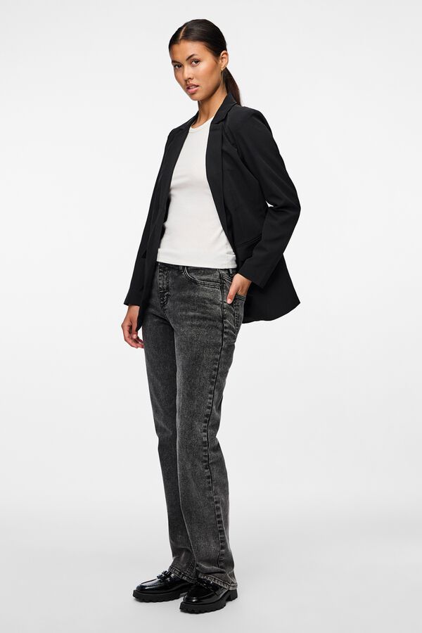 Pieces Blazer oversize sin botones negro