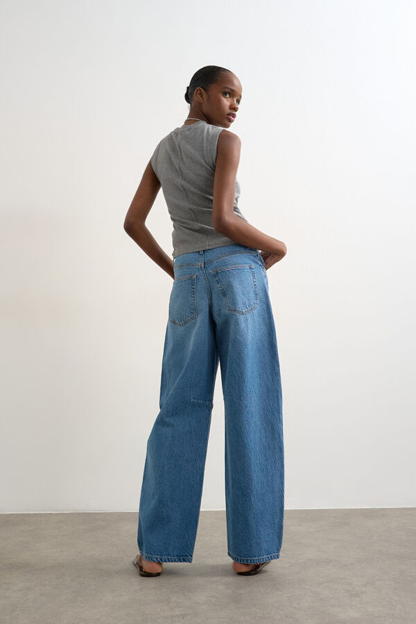 Topshop Jeans barrel fit azul