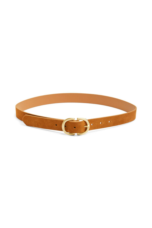 Pieces Buckle belt tostado