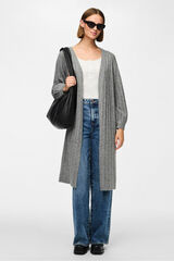 Pieces C&aacute;rdigan largo de punto gris