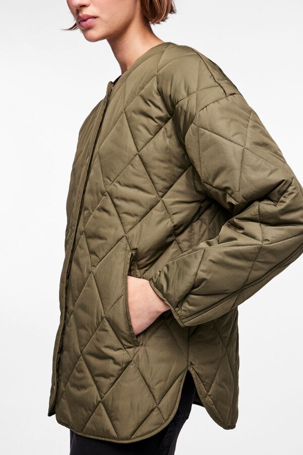 Pieces Chaqueta acolchada ligera verde