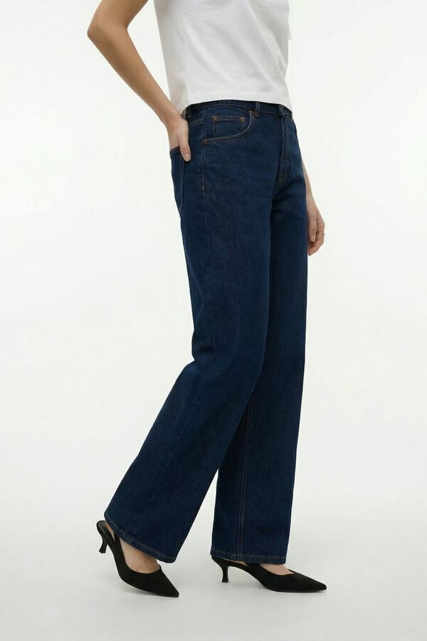 Topshop Jeans wide leg tiro bajo azul