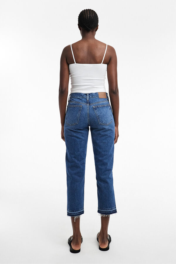 Topshop Jeans straight fit cropped. azul