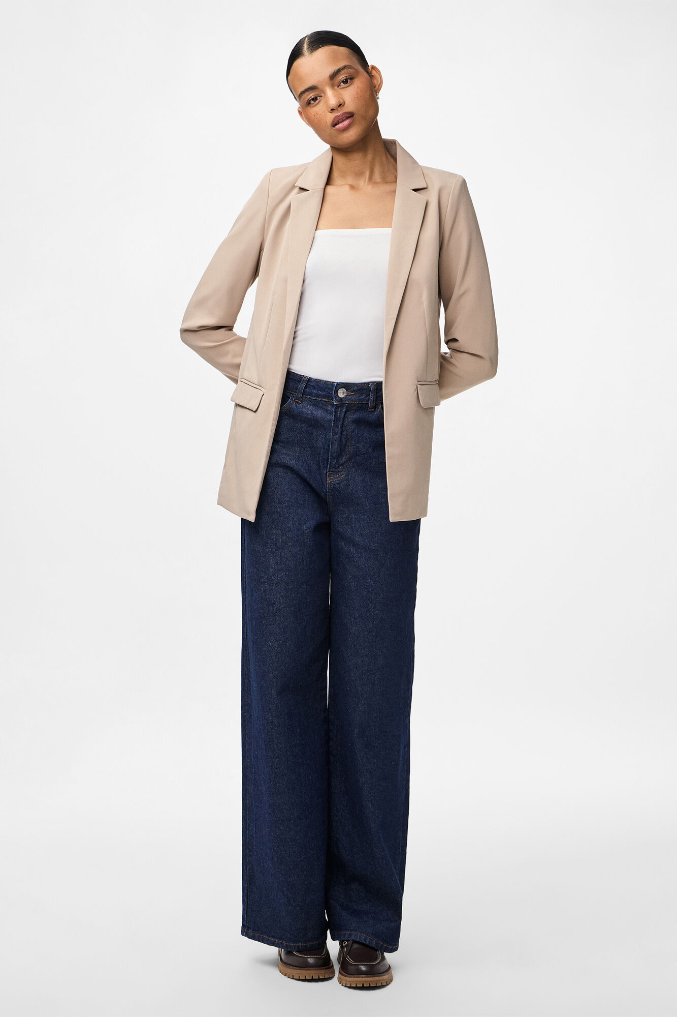 Pieces Blazer oversize sin botones