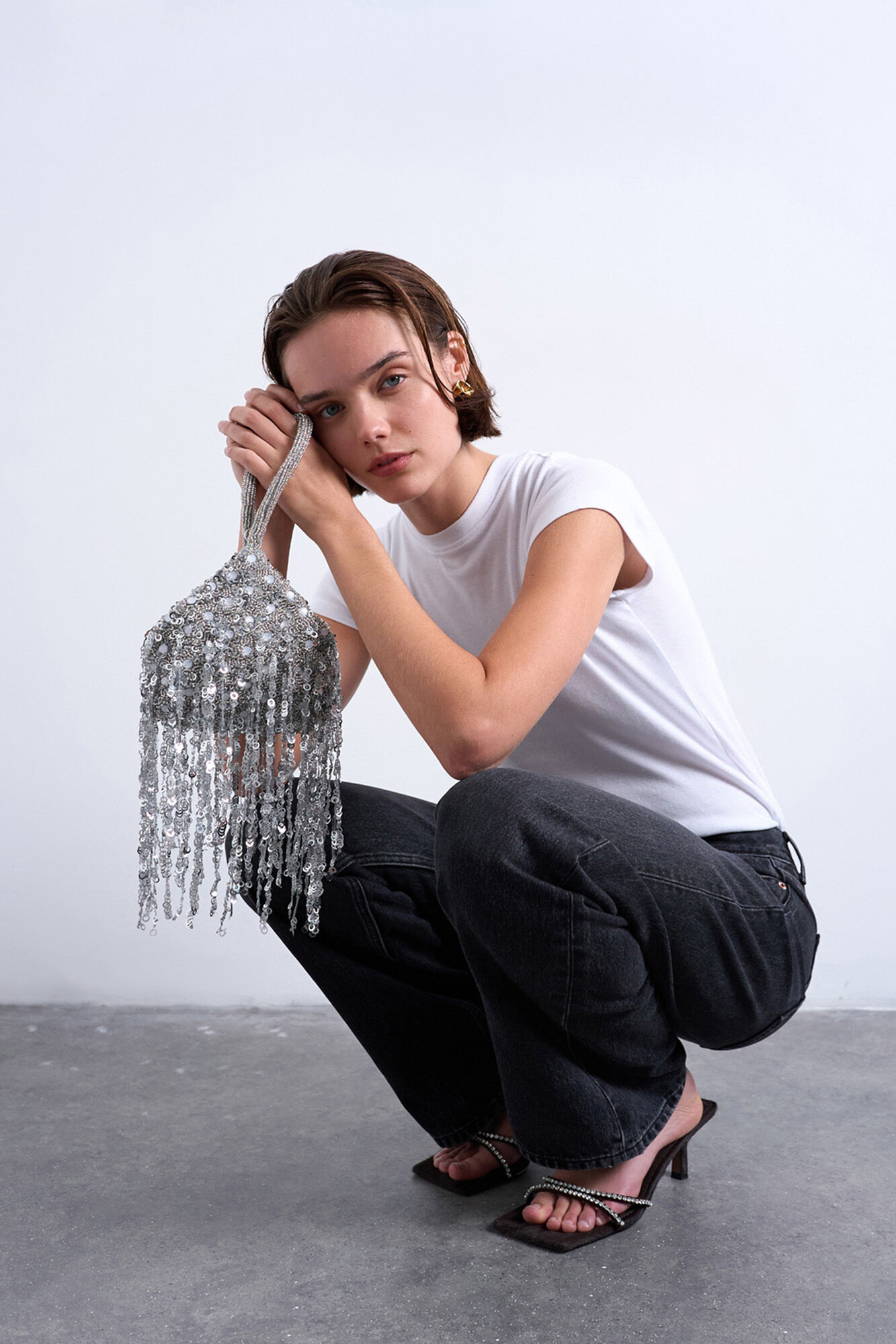 Topshop Bolso de fiesta con abalorios.