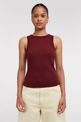 Topshop Top cuello redondo morado/lila