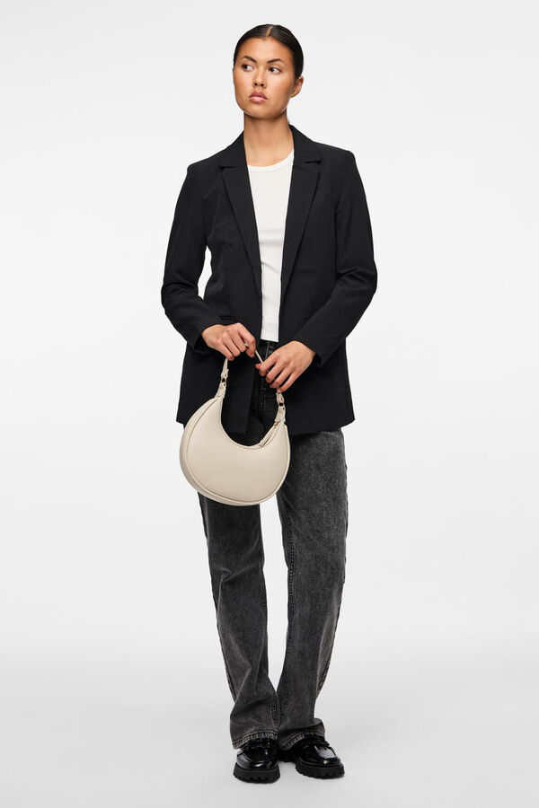 Pieces Blazer b&aacute;sica negro