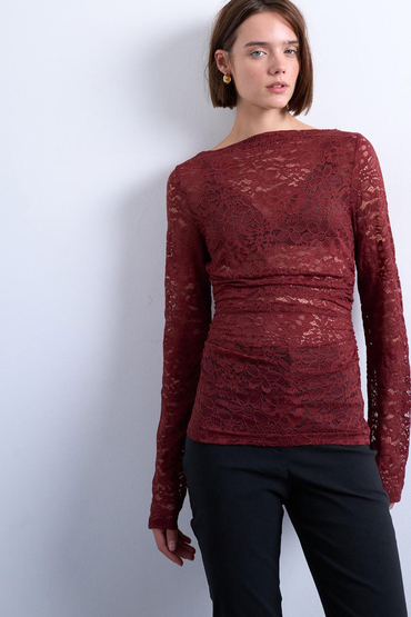 Blusa De Manga Larga ONLY Onlnova Life - Tela LENZING ECOVERO, Sólida, Para Mujer