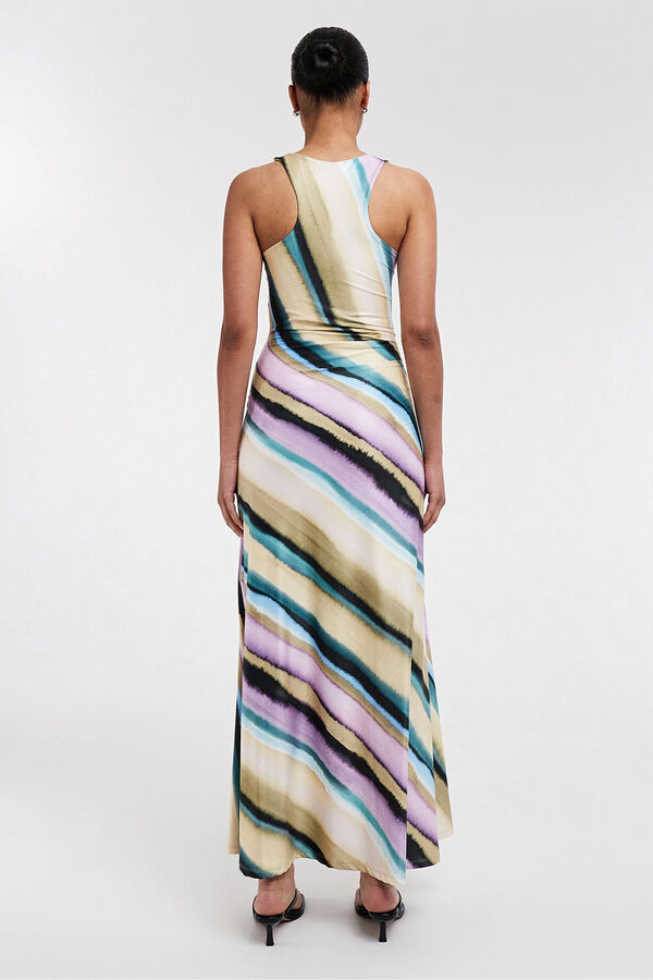 Topshop Vestido largo estampado morado/lila