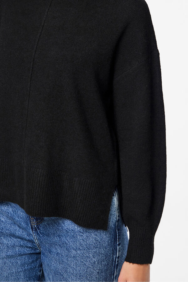 Pieces Jersey textura ligero negro