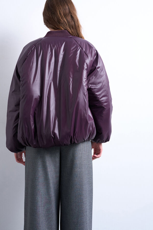 Topshop Chaqueta corta de nylon morado/lila