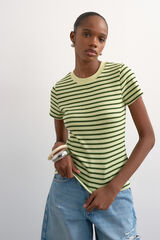 Topshop Camiseta estampada cuello redondo verde