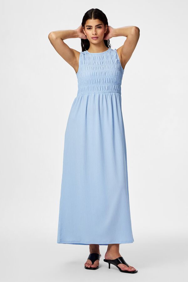 Pieces Vestido largo sin mangas azul