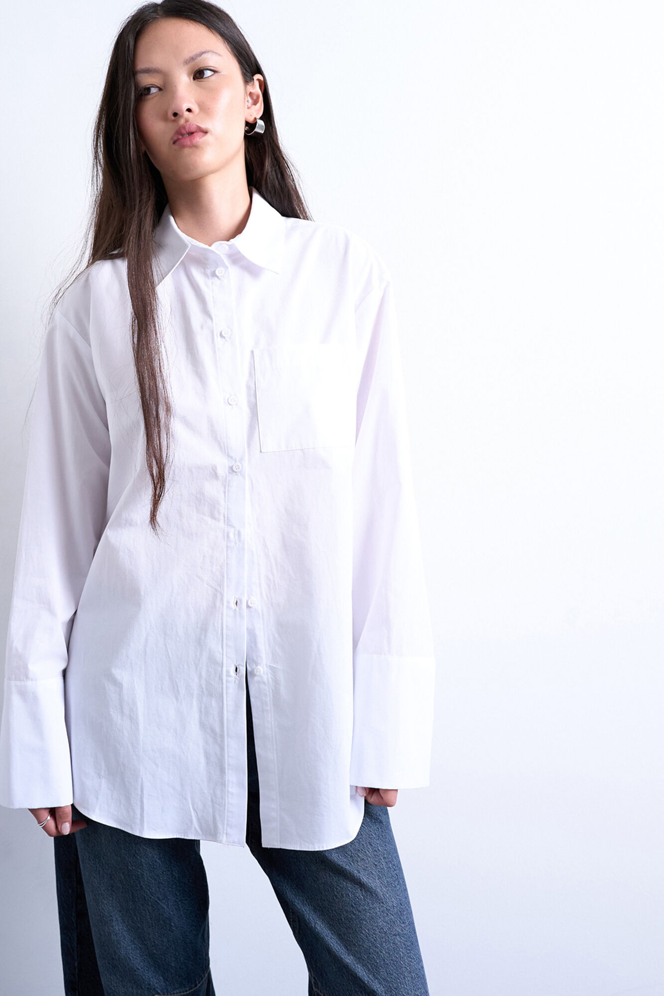 Topshop Camisa amplia de corte oversize