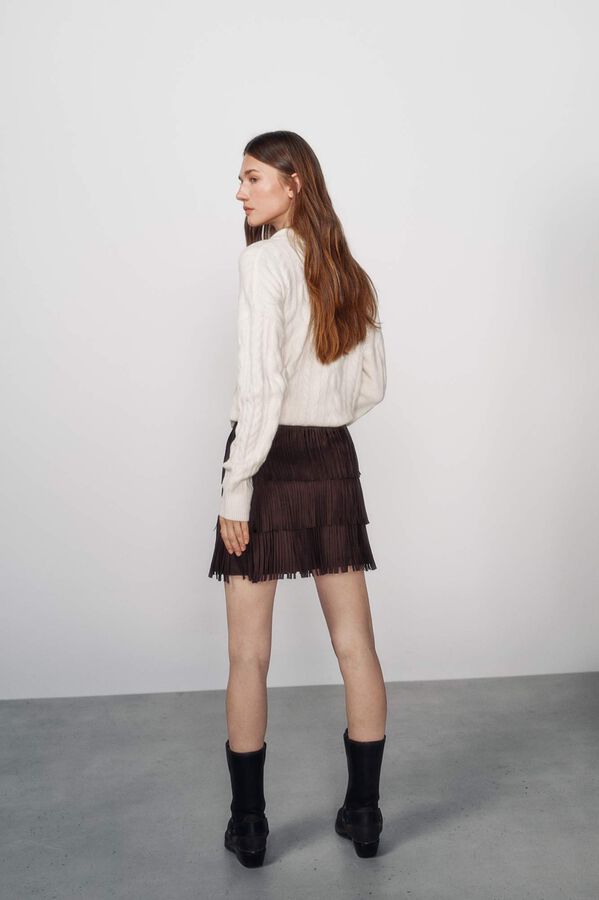 High Spirits Falda Velvet marrón