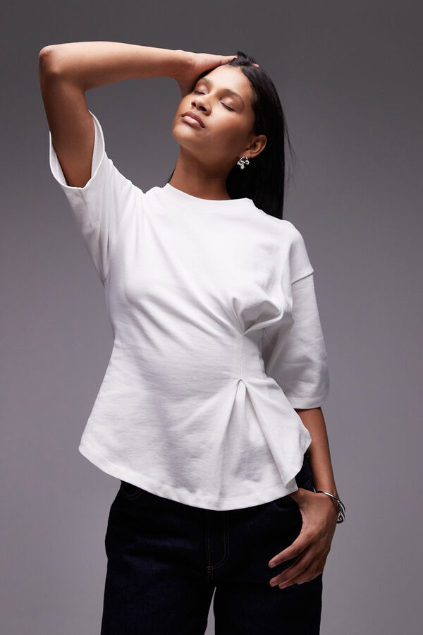 Topshop Camiseta de manga corta blanco