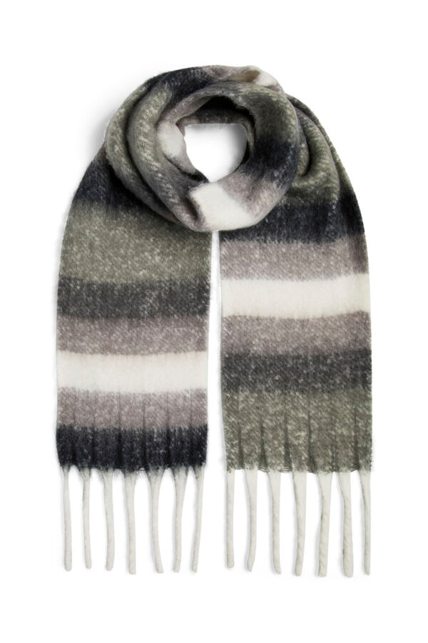 Pieces Bufanda suave con flecos gris