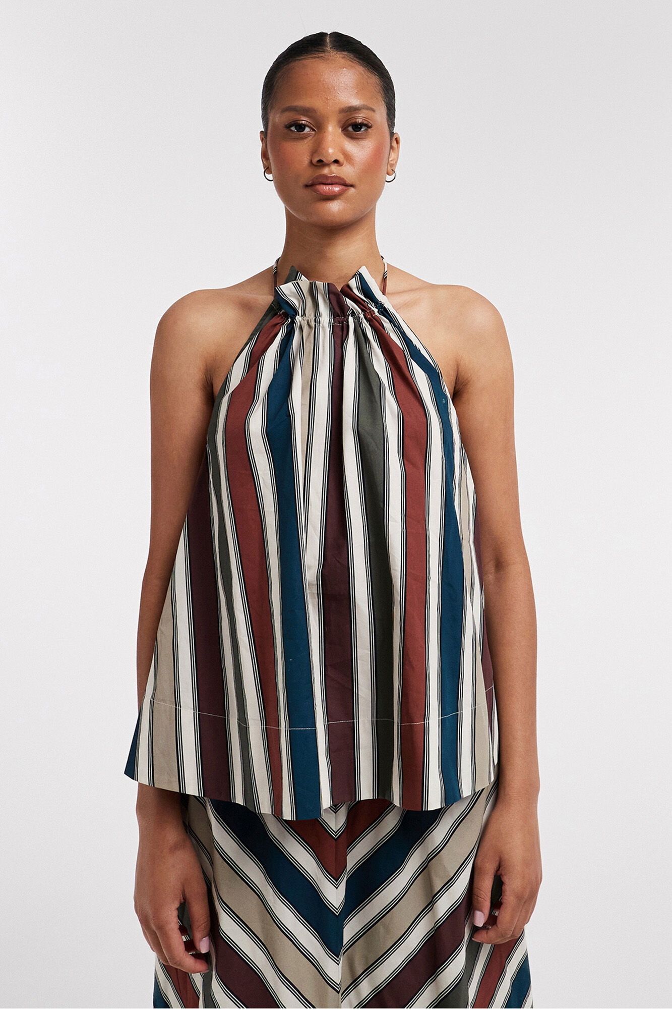 Topshop Top halter estampado