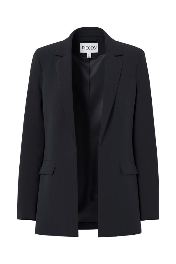 Pieces Blazer oversize sin botones negro