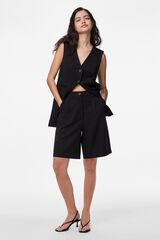 Pieces Bermuda pinzas negro