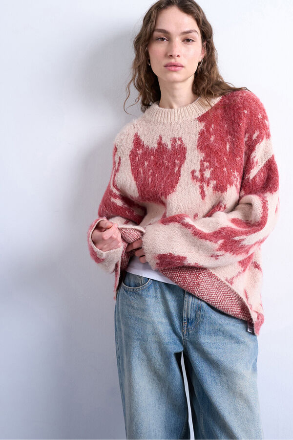 Topshop Jersey de manga larga rosa