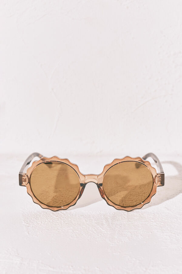 Women'secret Gafas de sol con funda estampada marr&oacute;n