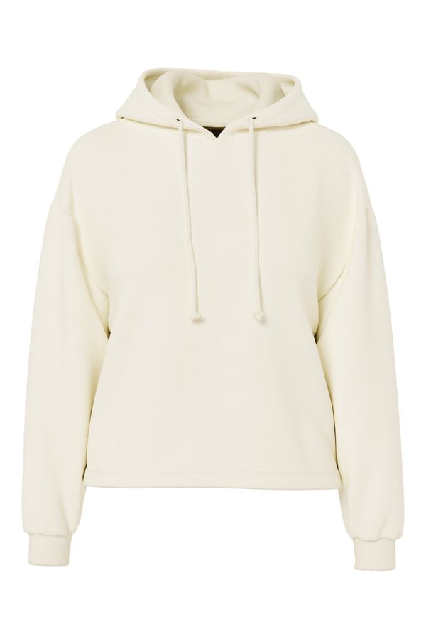 Pieces Sudadera b&aacute;sica capucha beige
