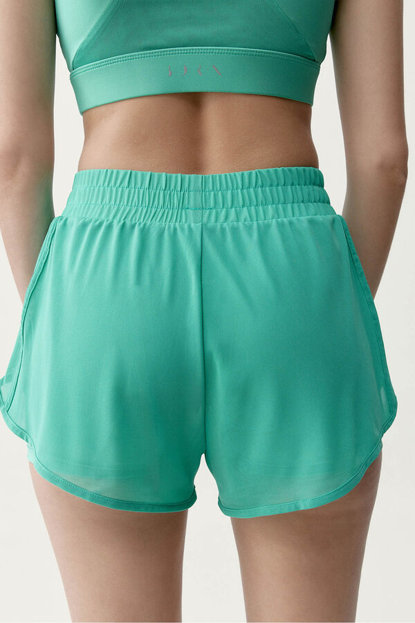 Born Living Yoga Pantal&oacute;n corto deportivo Padma 2.0 verde turquesa turquesa