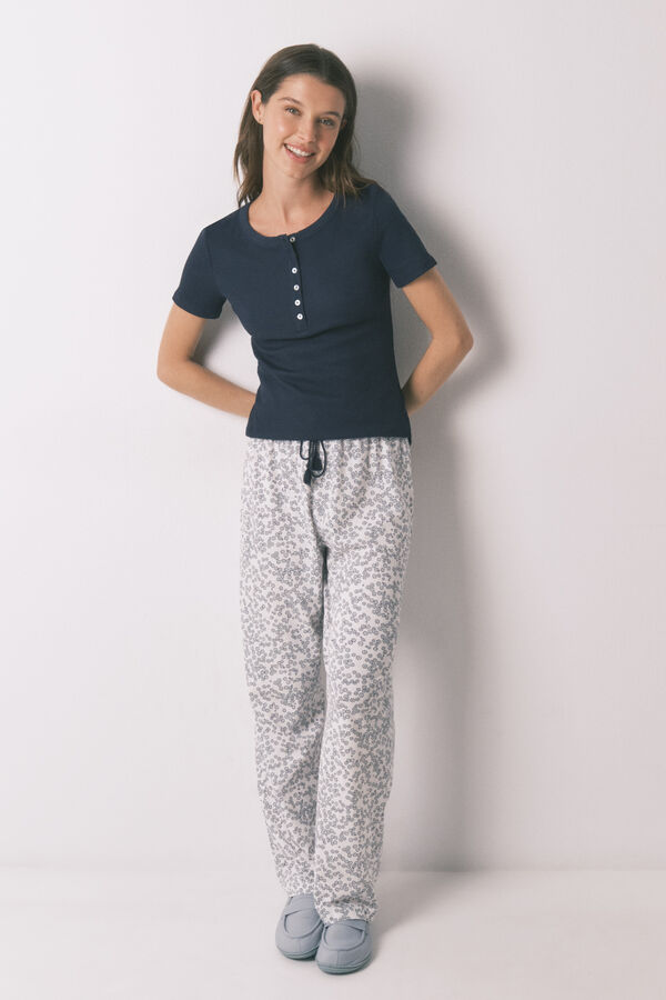 Women'secret Camiseta manga corta algod&oacute;n azul azul