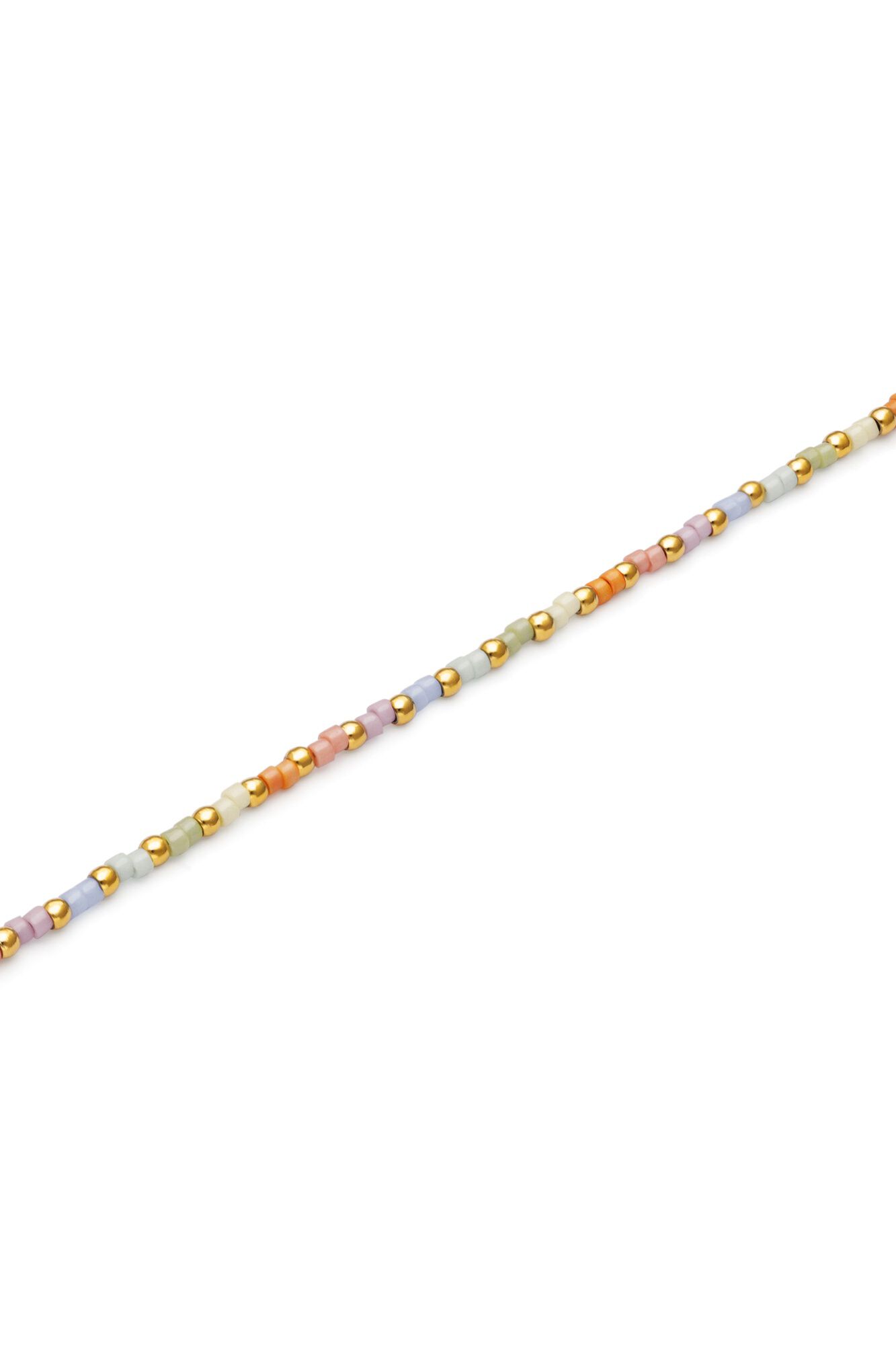 Singularu Tobillera Rainbow Pastel Acero Ba&ntilde;o Oro