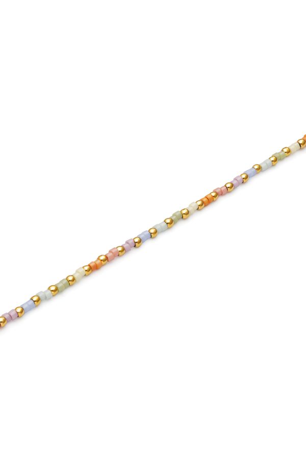 Singularu Tobillera Rainbow Pastel Acero Ba&ntilde;o Oro amarillo