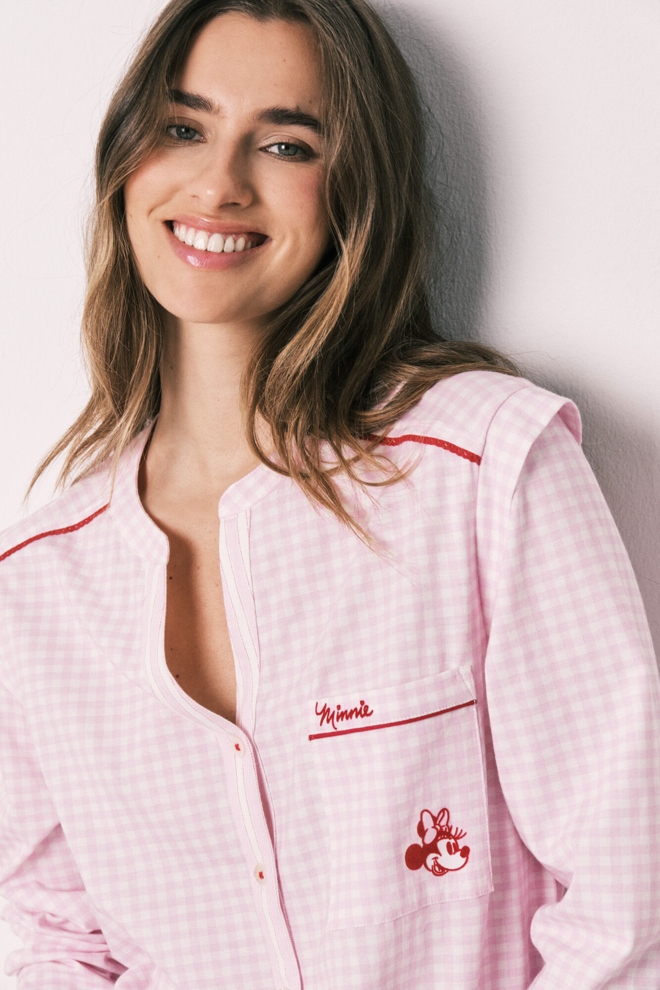 Women'secret Pijama largo algod&oacute;n cuello mao Minnie