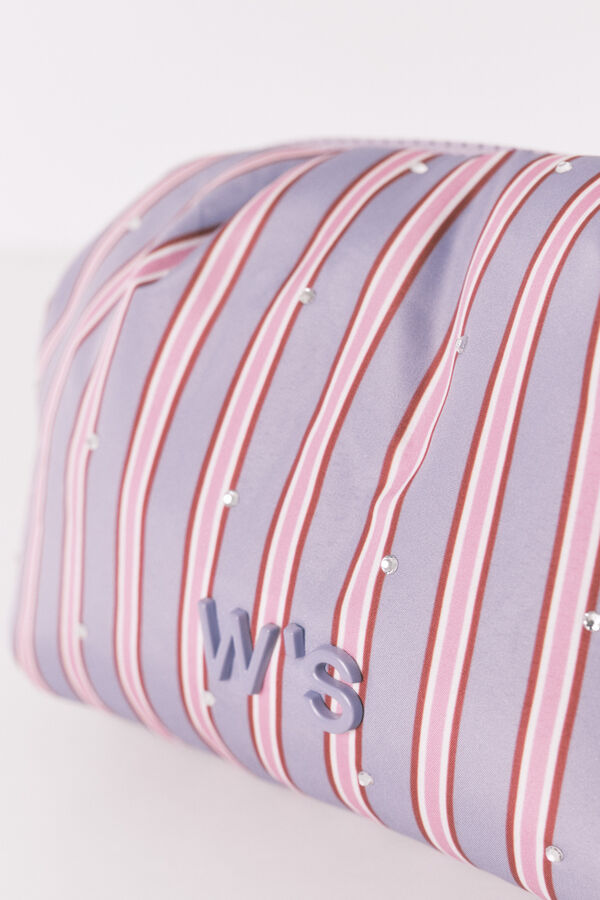 Women'secret Neceser peque&ntilde;o acolchado rayas strass  estampado