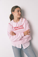 Women'secret Sudadera algod&oacute;n rosa rosa