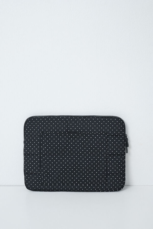 Women'secret Funda ordenador negra lunares negro