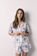 Women'secret Pijama corto camisero algod&oacute;n soles estampado