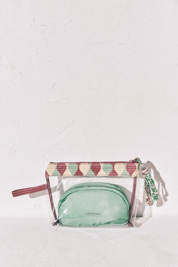 Women'secret Pack 2 neceseres transparente y rafia estampado