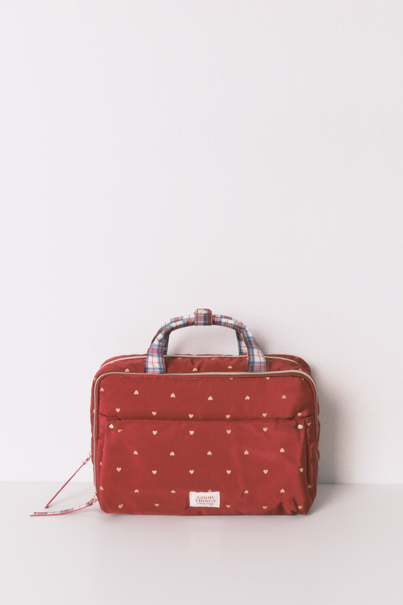 Women'secret Neceser grande nylon rojo estampado corazones