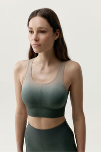 Born Living Yoga Top deportivo Dione verde y beige