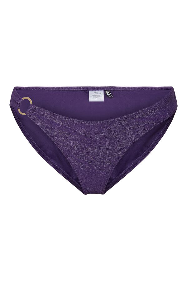 Pieces Braga bikini nylon glitter morado/lila