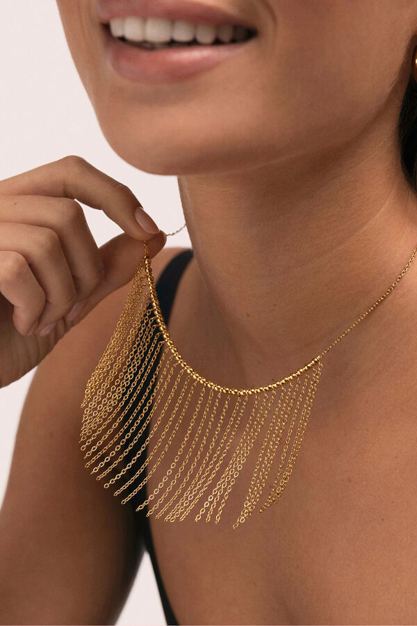 Singularu Collar Regina Acero Ba&ntilde;o Oro amarillo