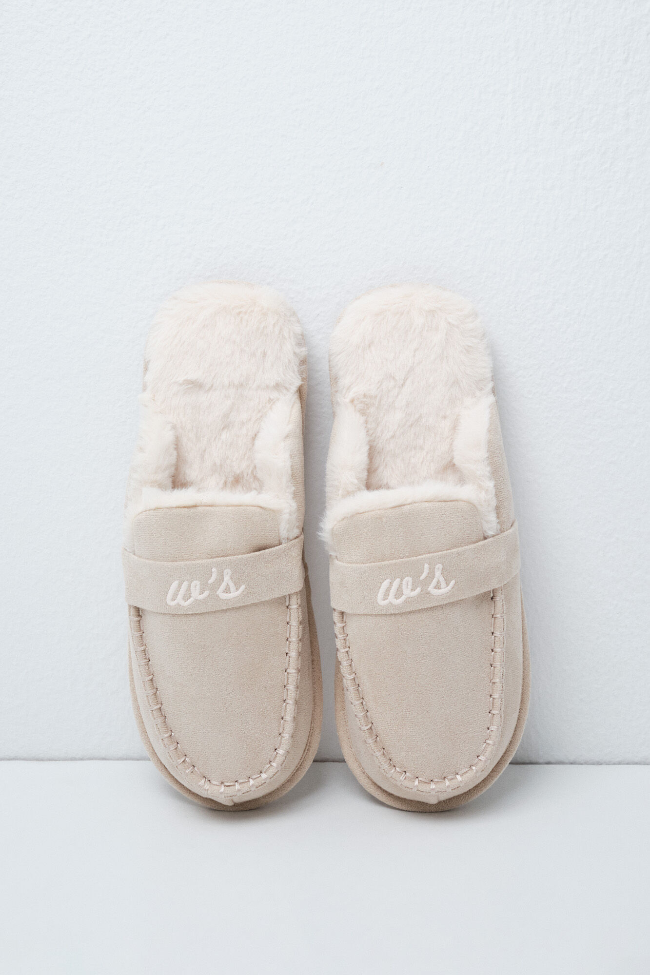 Women'secret Zapatillas casa mocas&iacute;n forrado beige