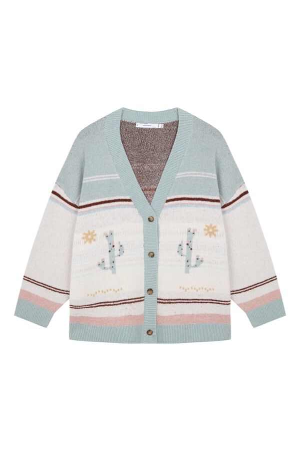 Women'secret Bata corta cardigan tricot estampado