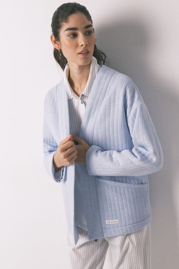 Women'secret Bata corta alcochada azul estampado