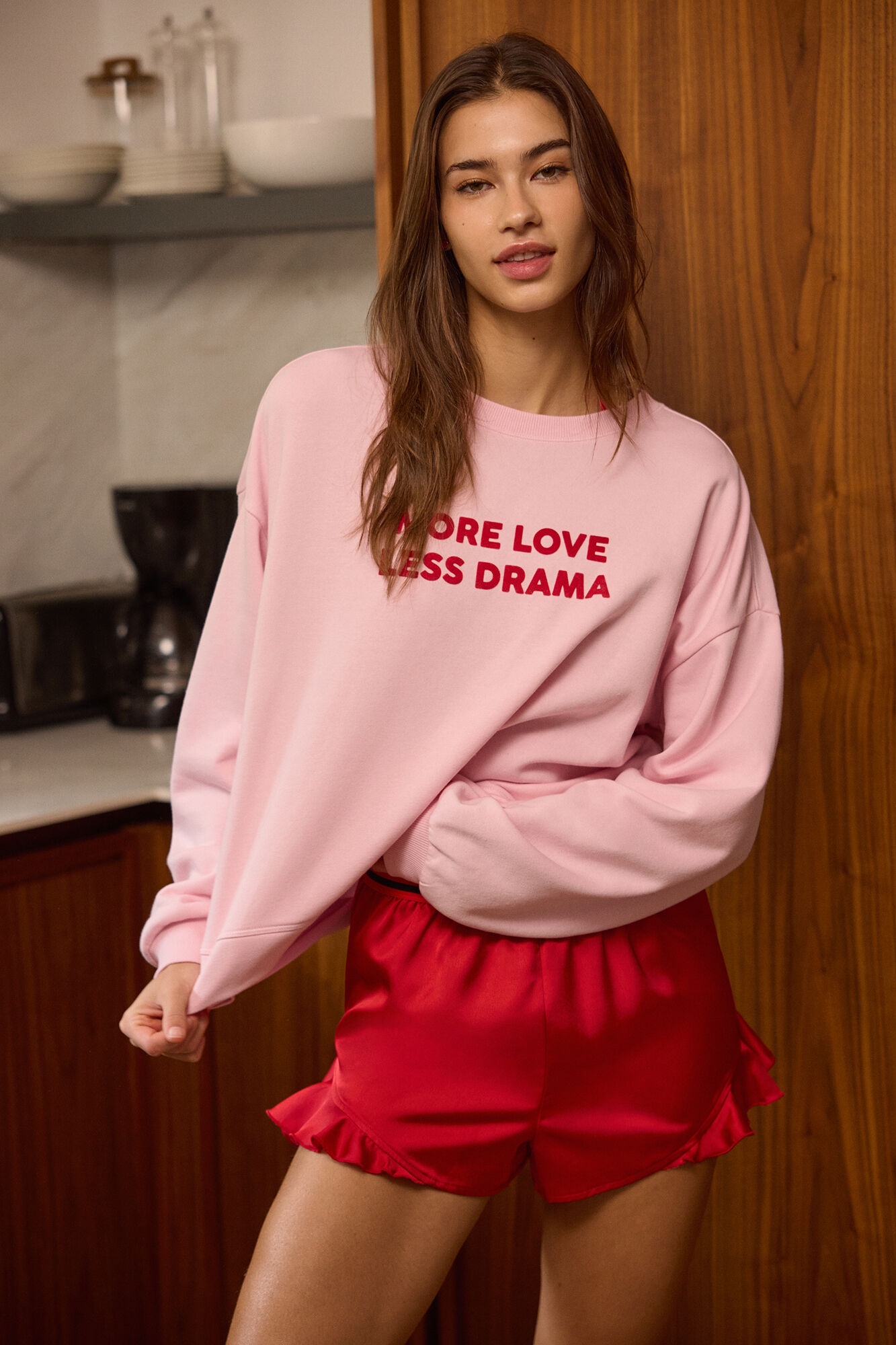 Women'secret Sudadera algod&oacute;n rosa