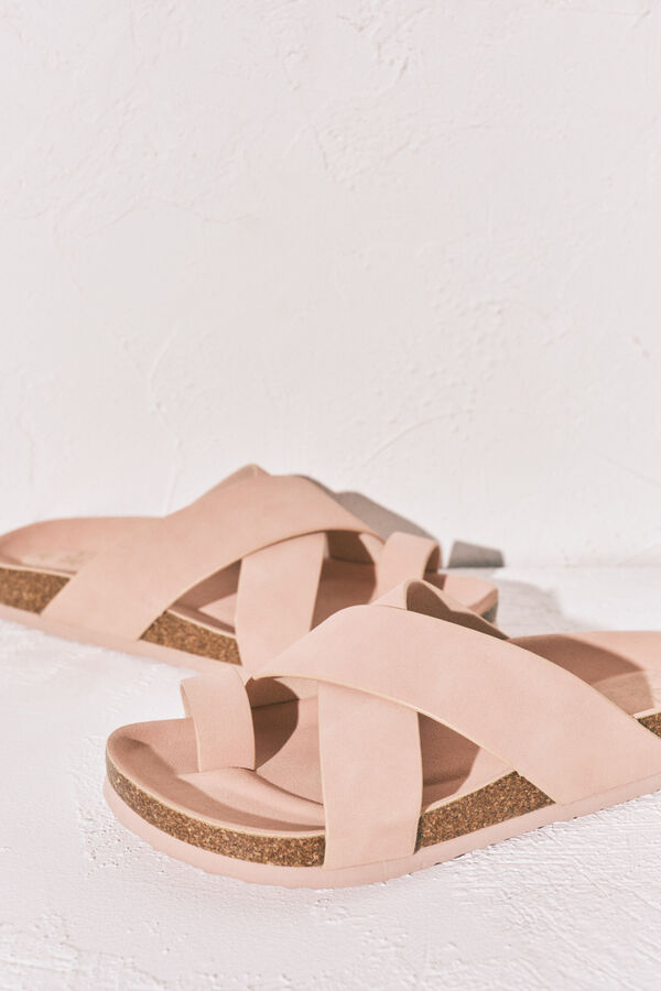 Women'secret Sandalia bio tiras cruzadas rosa rosa